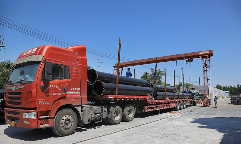 Coated composite steel pipes for coal mines made by Yatai Group on its way to Indonesia